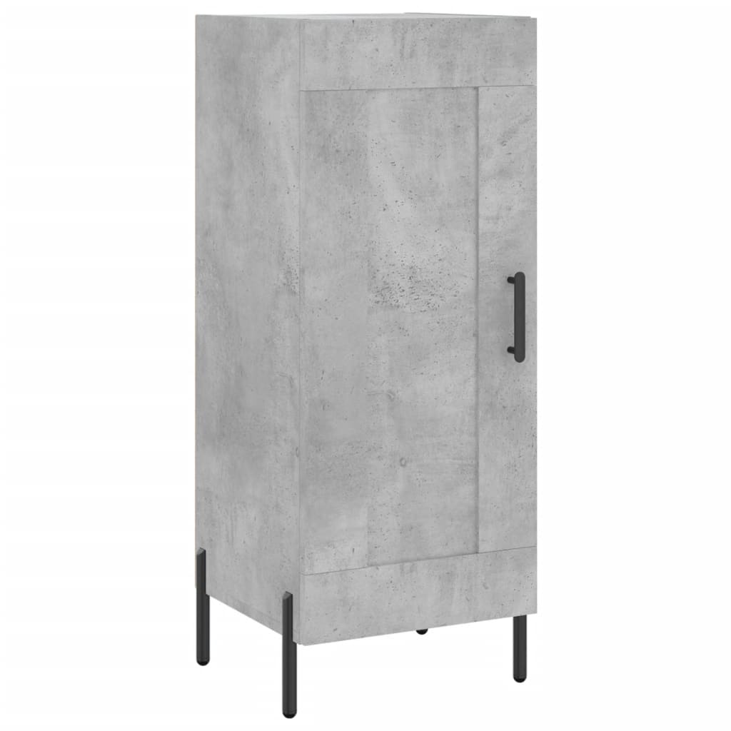 betonszürke szerelt fa magasszekrény 34,5x34x180 cm