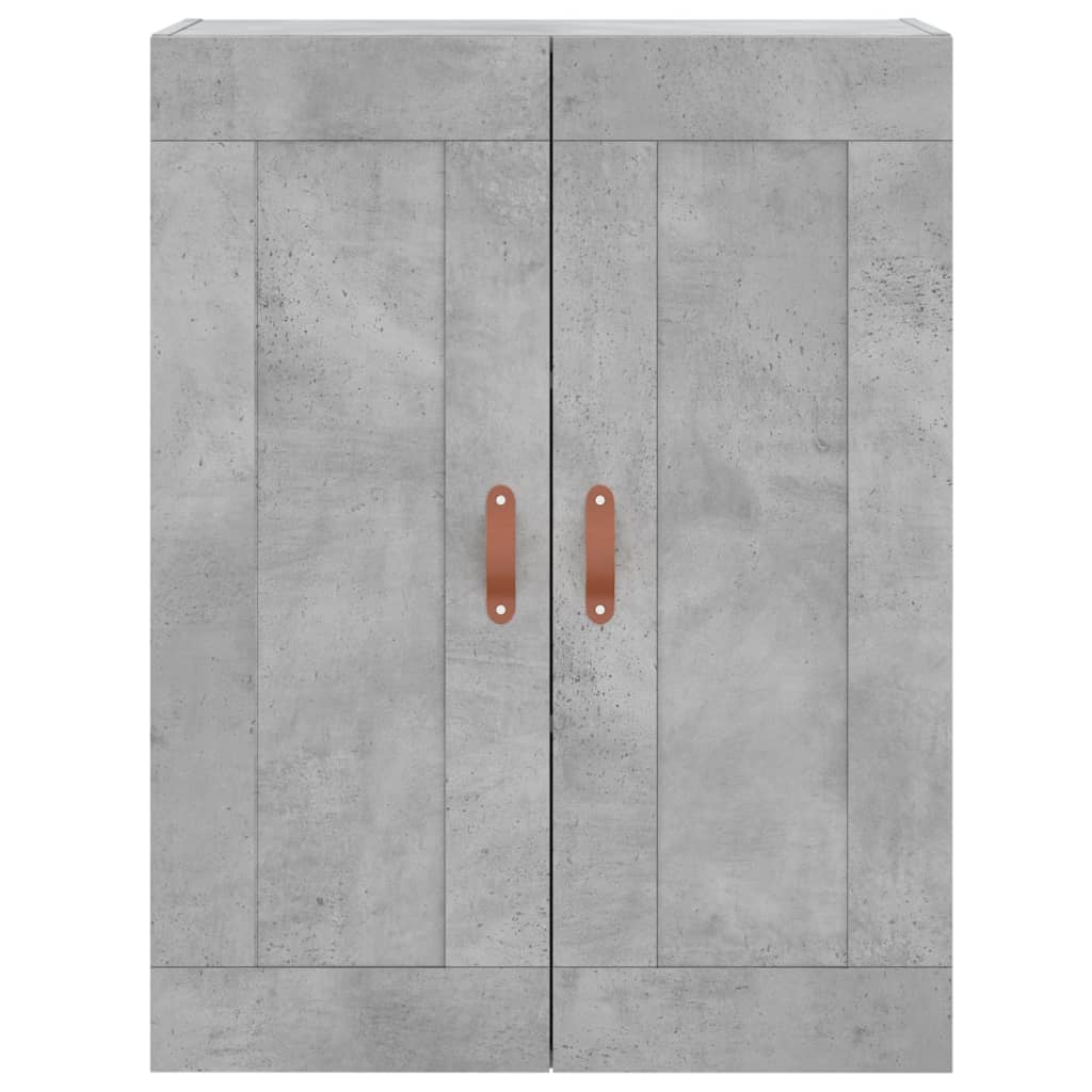 betonszürke szerelt fa magasszekrény 69,5 x 34 x 180 cm