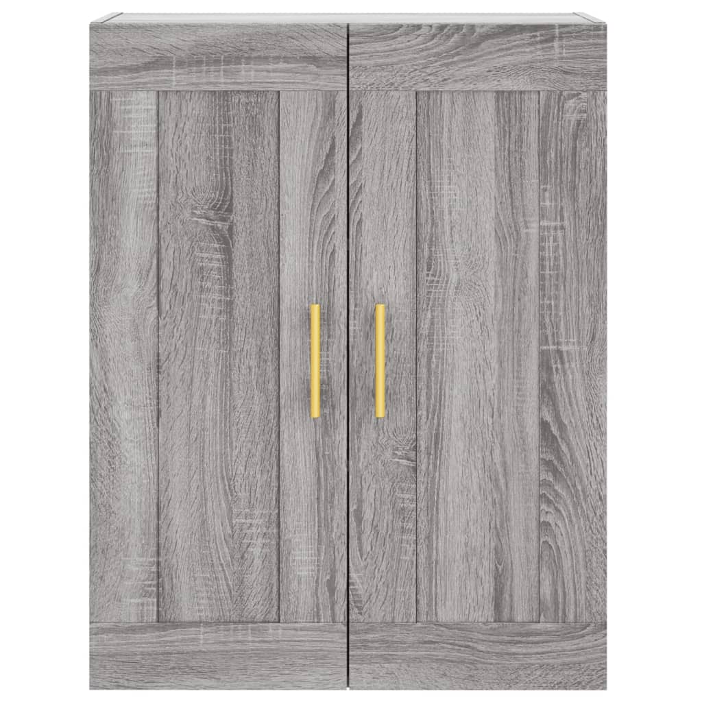 szürke sonoma szerelt fa magasszekrény 69,5 x 34 x 180 cm