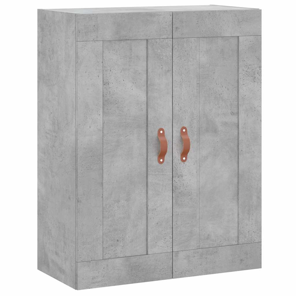 betonszürke szerelt fa magasszekrény 69,5 x 34 x 180 cm