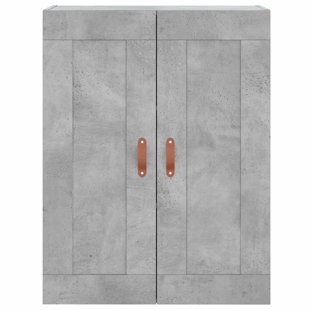 betonszürke szerelt fa magasszekrény 69,5 x 34 x 180 cm