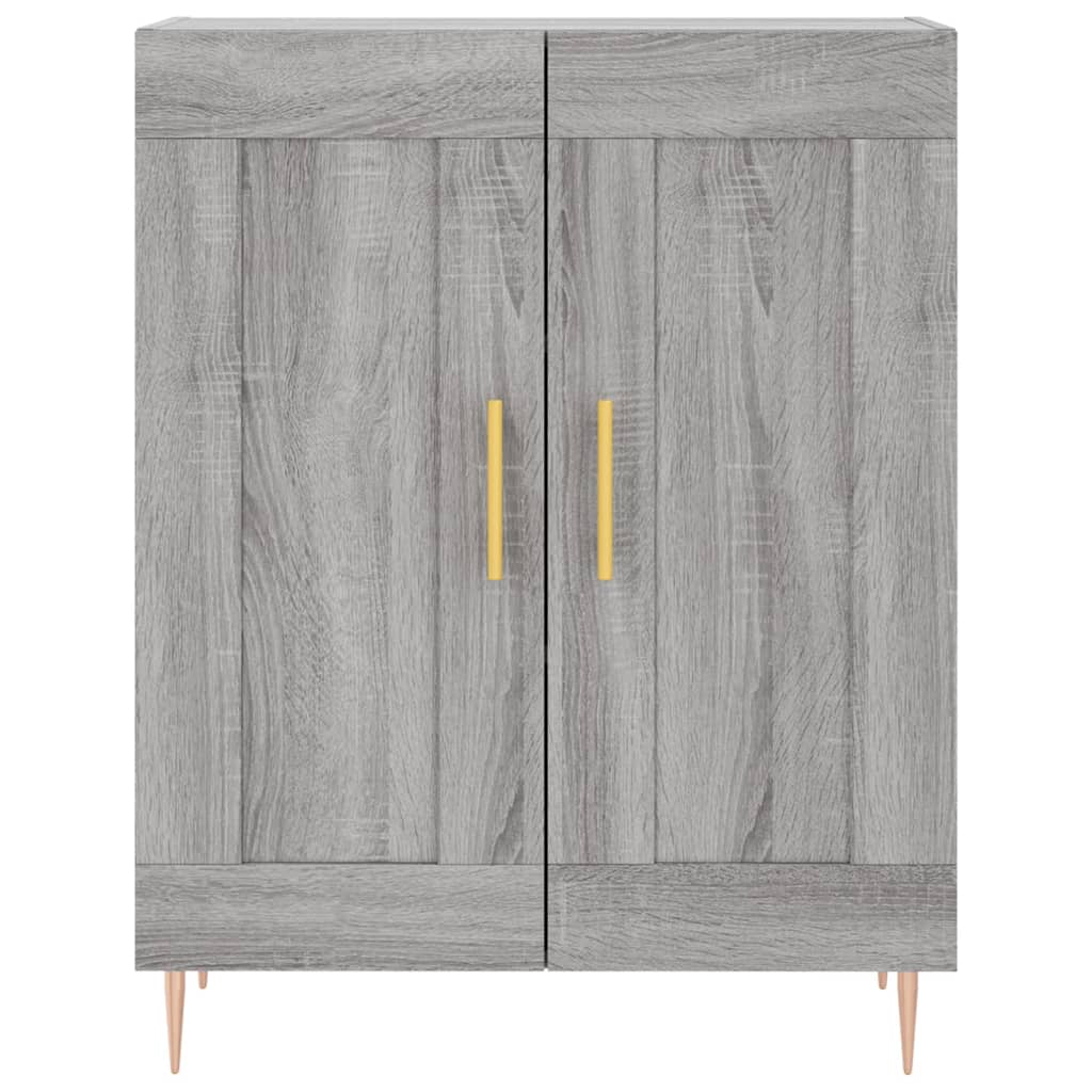 szürke sonoma szerelt fa magasszekrény 69,5 x 34 x 180 cm