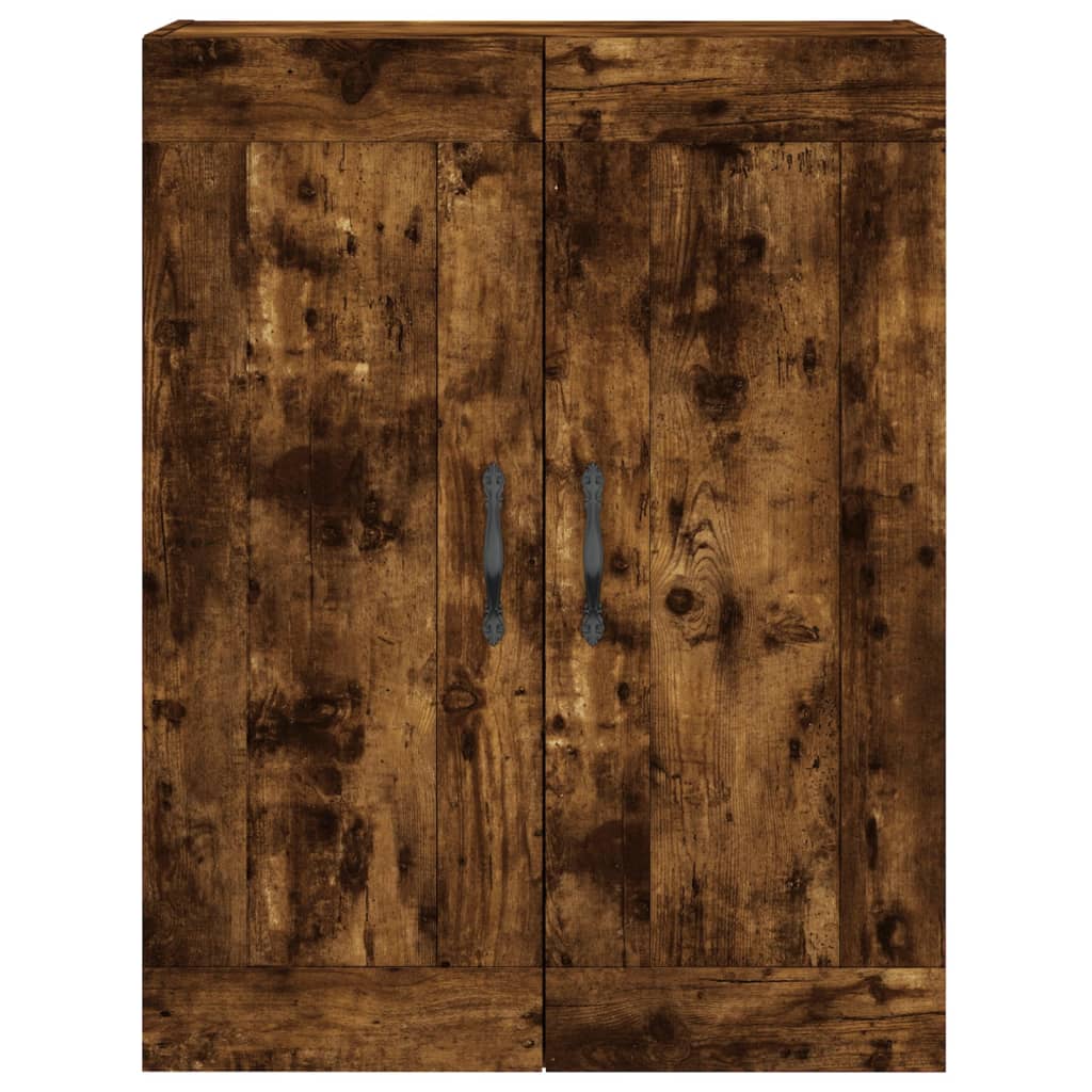füstös tölgy színű szerelt fa magasszekrény 69,5 x 34 x 180 cm