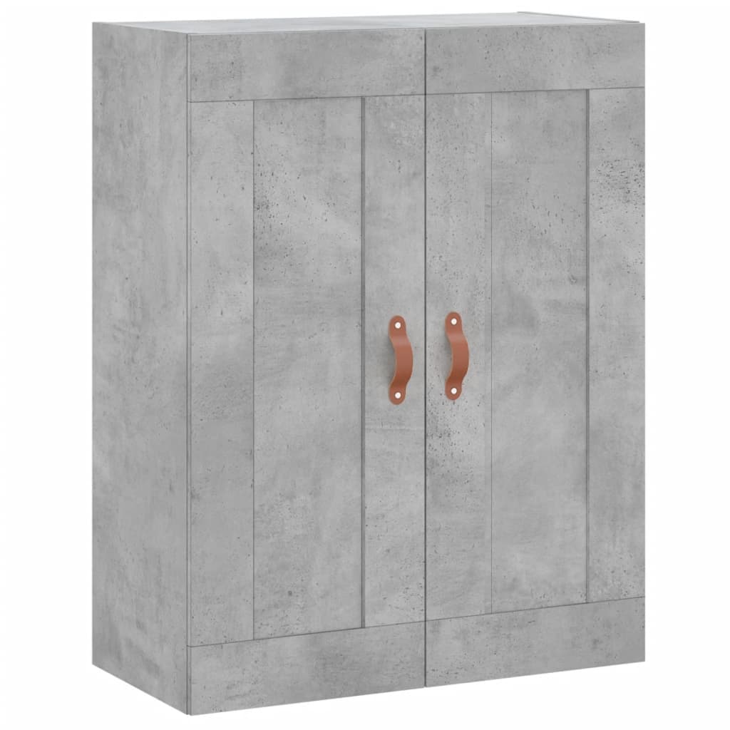 betonszürke szerelt fa magasszekrény 69,5 x 34 x 180 cm