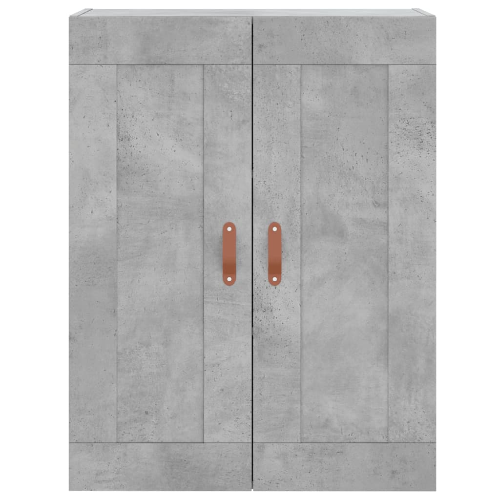 betonszürke szerelt fa magasszekrény 69,5 x 34 x 180 cm
