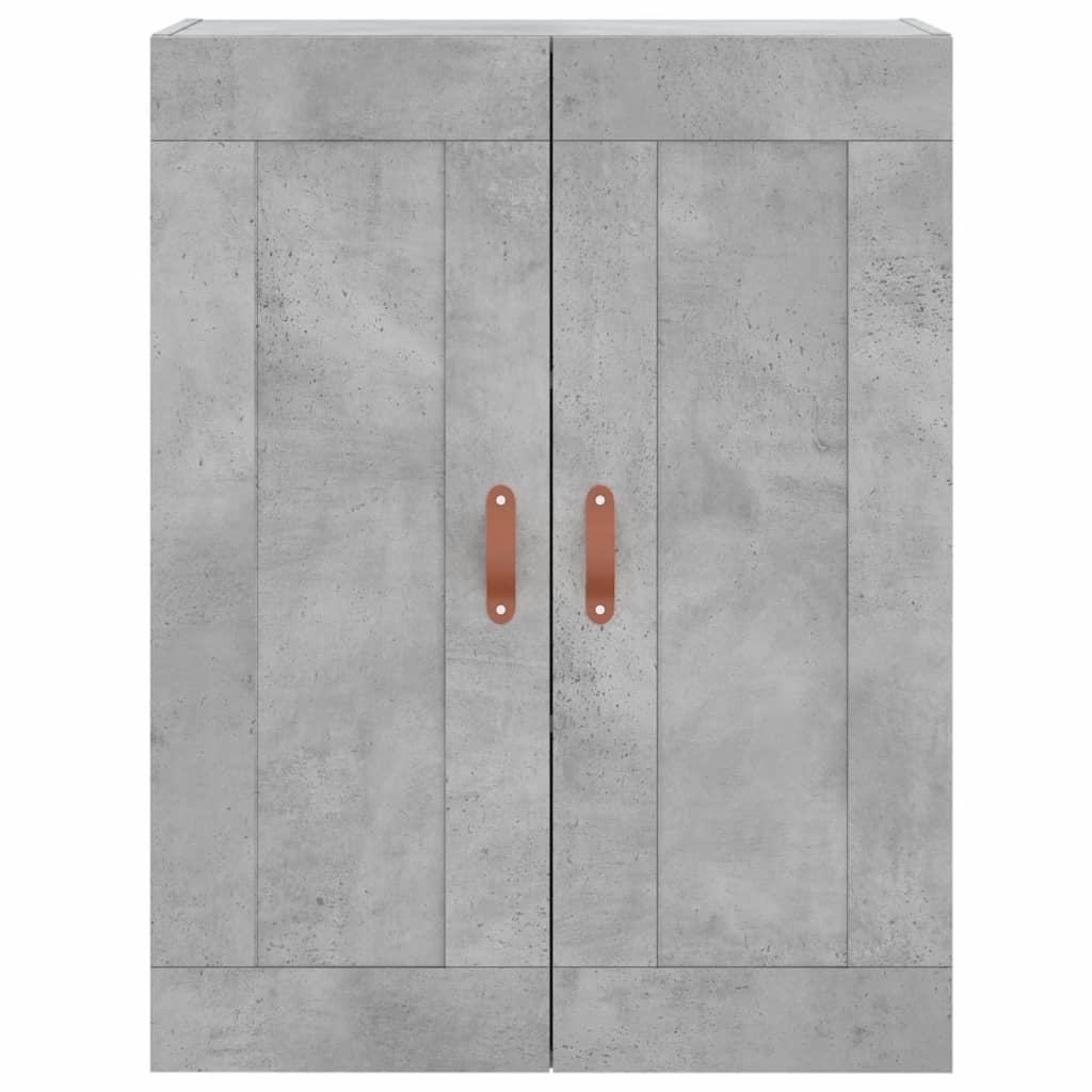 betonszürke szerelt fa magasszekrény 69,5 x 34 x 180 cm