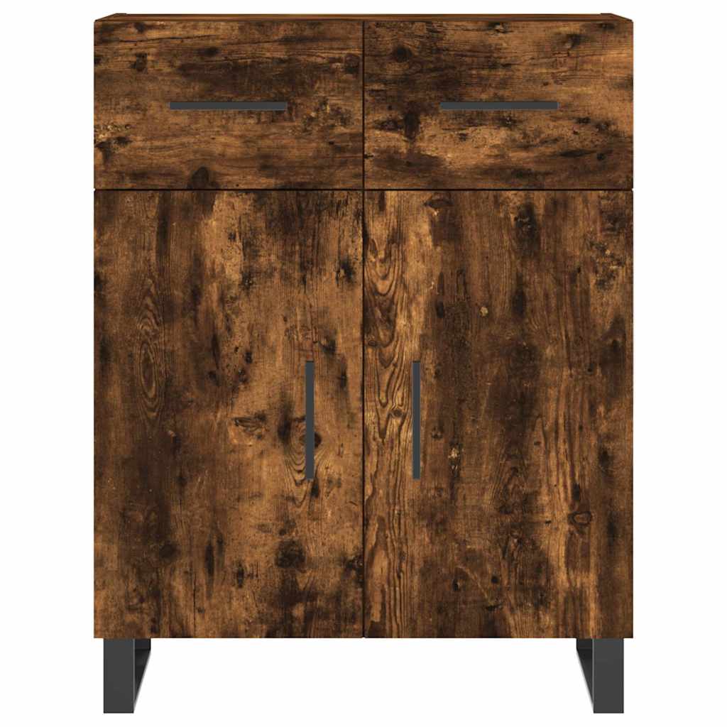 füstös tölgy színű szerelt fa magasszekrény 69,5 x 34 x 180 cm
