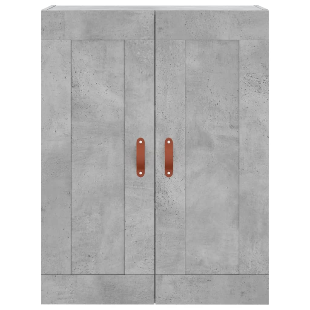 betonszürke szerelt fa magasszekrény 69,5 x 34 x 180 cm