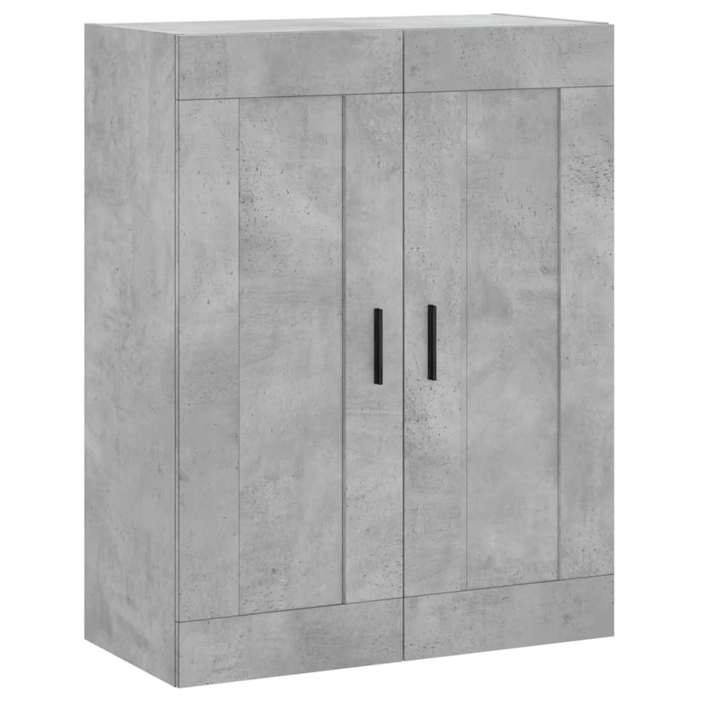 betonszürke szerelt fa magasszekrény 69,5 x 34 x 180 cm
