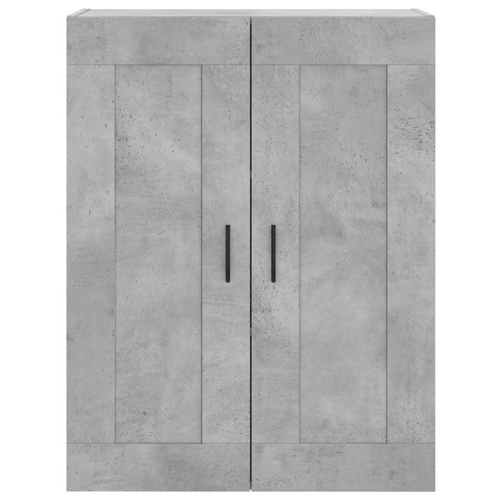 betonszürke szerelt fa magasszekrény 69,5 x 34 x 180 cm