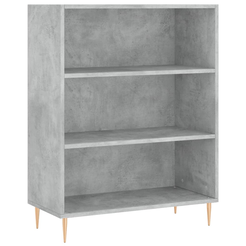 betonszürke szerelt fa magasszekrény 69,5 x 34 x 180 cm