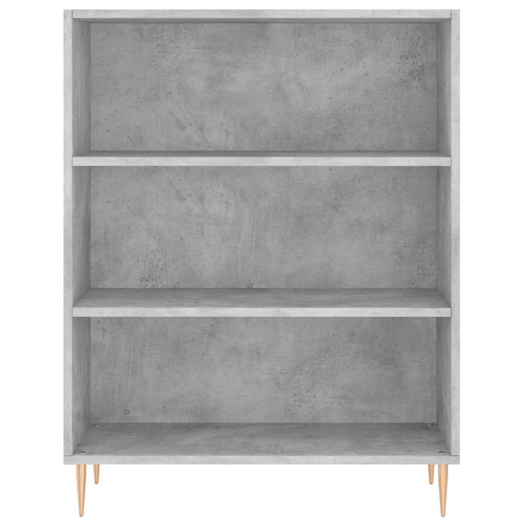 betonszürke szerelt fa magasszekrény 69,5 x 34 x 180 cm