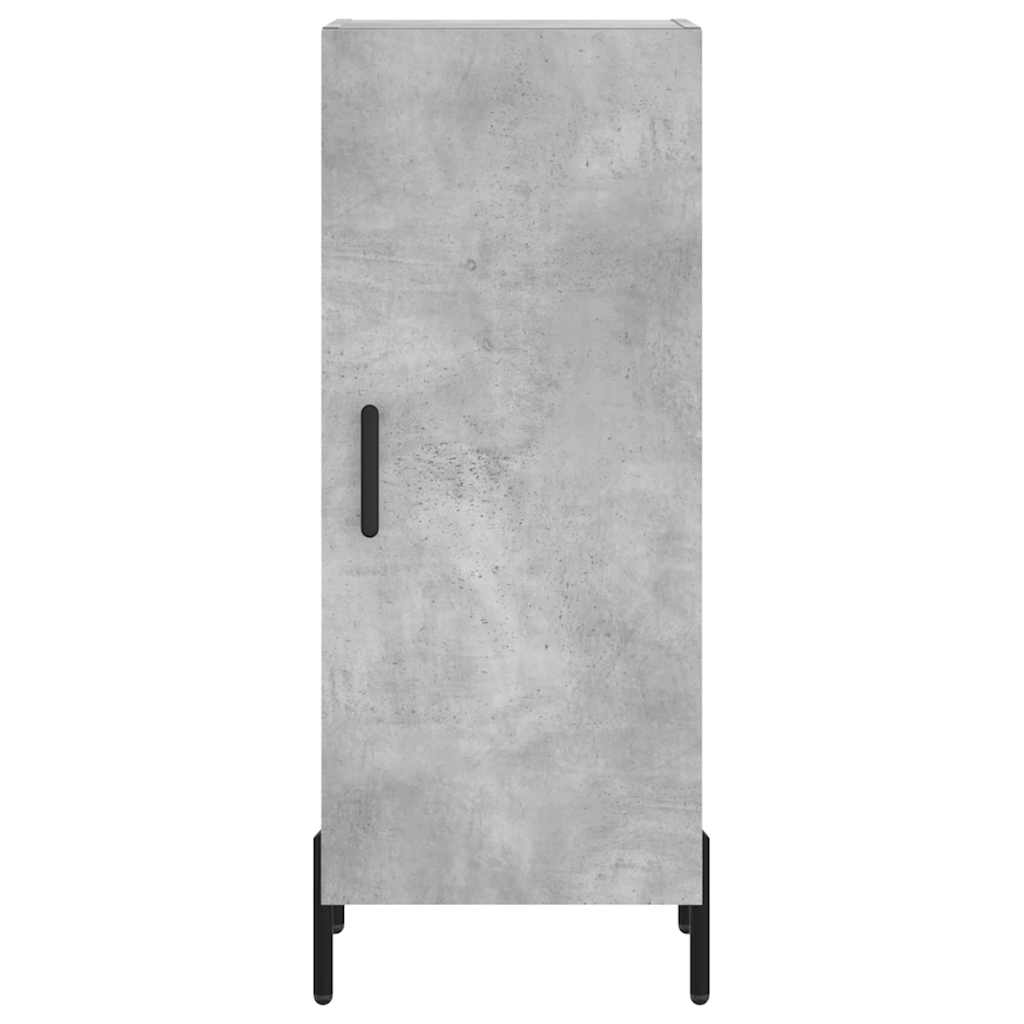 betonszürke szerelt fa magasszekrény 34,5x34x180 cm