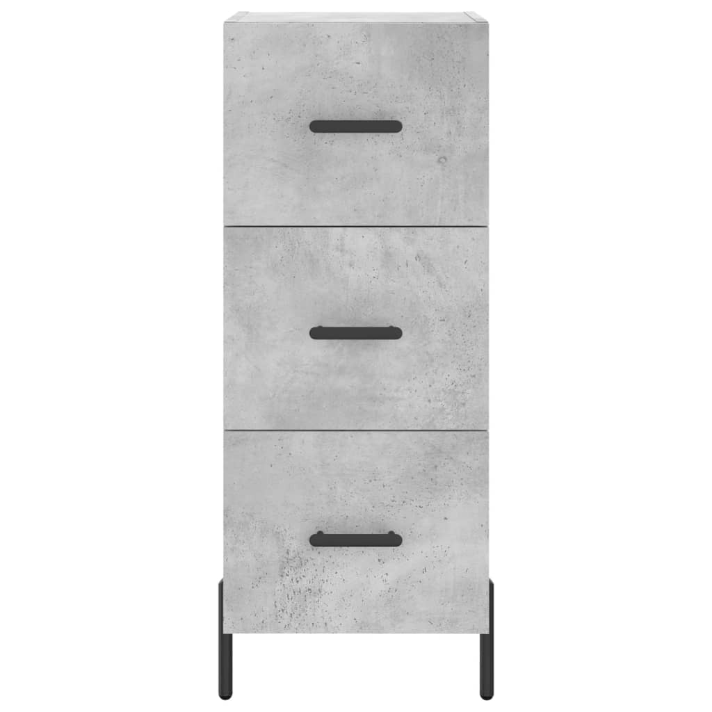 betonszürke szerelt fa magasszekrény 34,5x34x180 cm