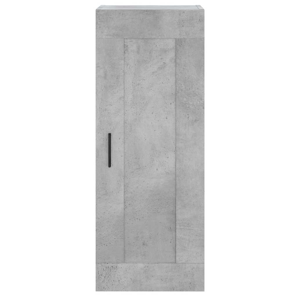 betonszürke szerelt fa magasszekrény 34,5x34x180 cm