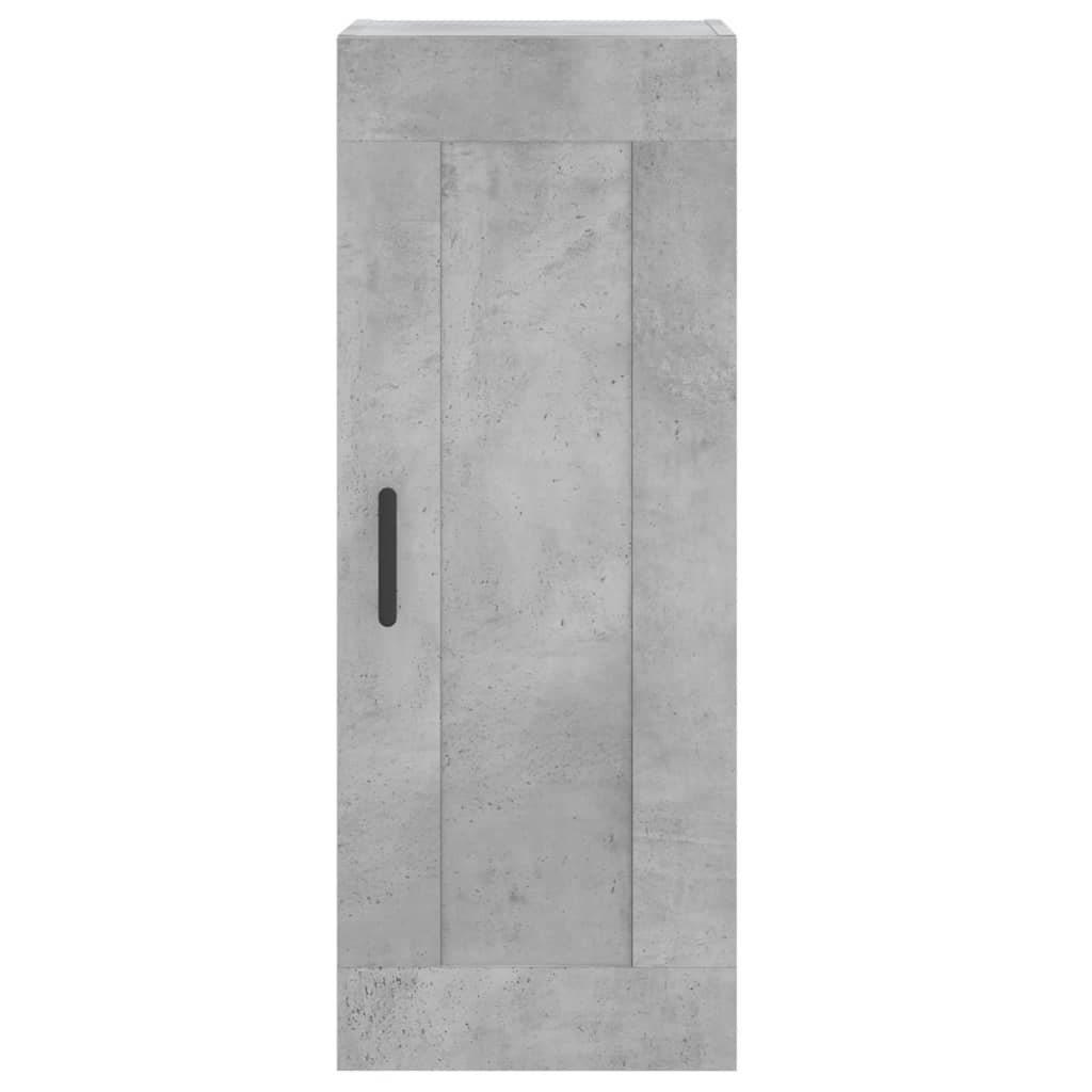 betonszürke szerelt fa magasszekrény 34,5x34x180 cm