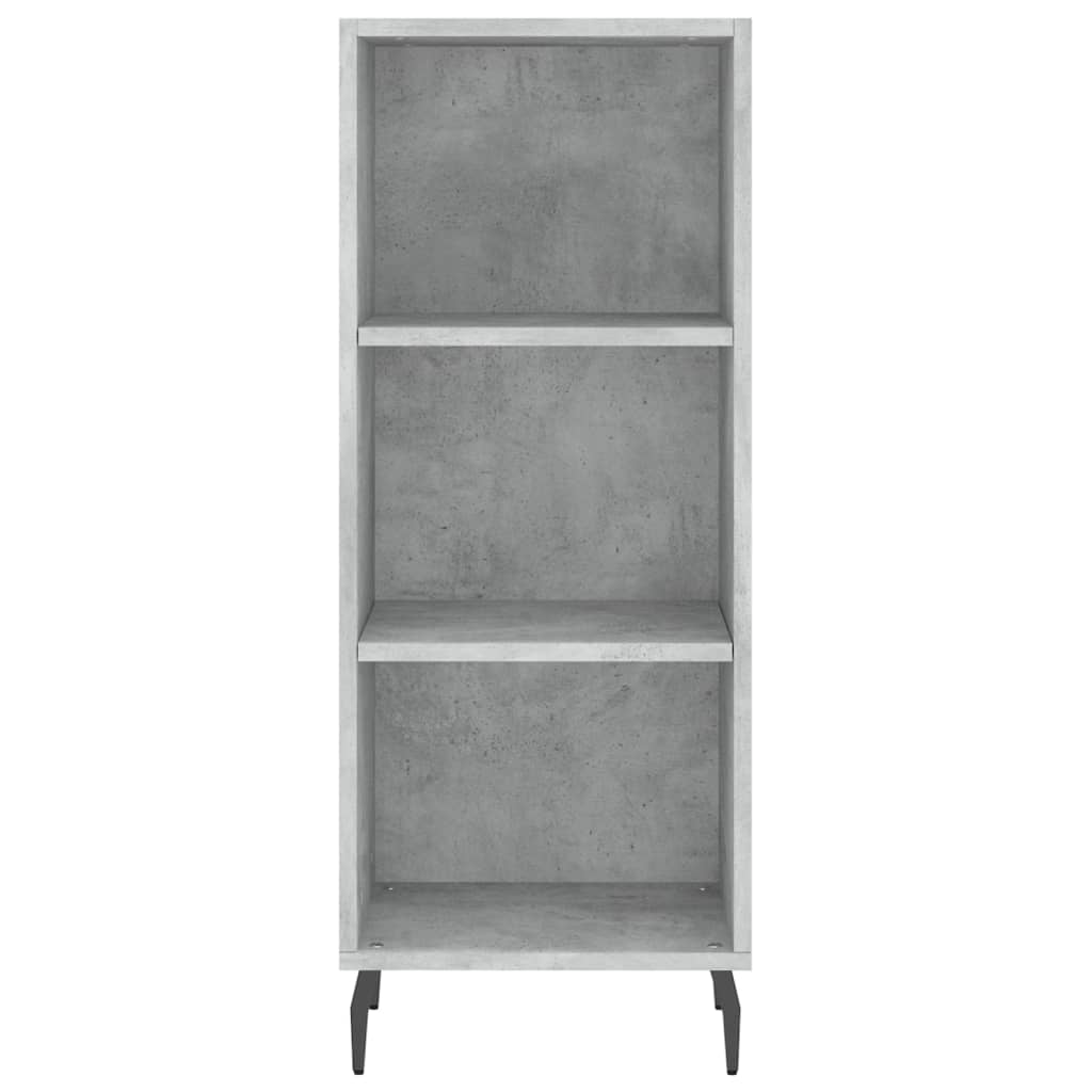 betonszürke szerelt fa magasszekrény 34,5x34x180 cm
