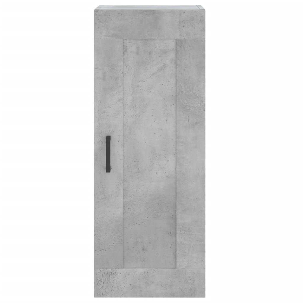 betonszürke szerelt fa magasszekrény 34,5x34x180 cm