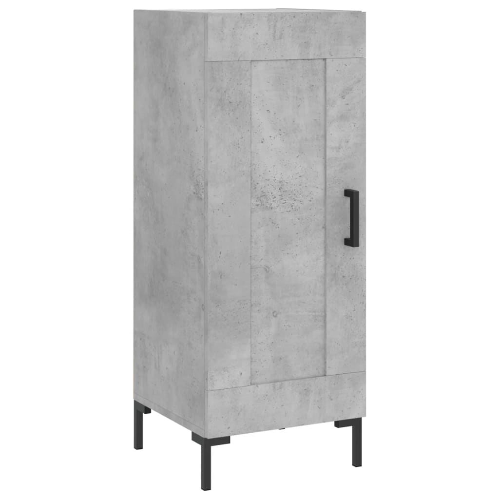 betonszürke szerelt fa magasszekrény 34,5x34x180 cm