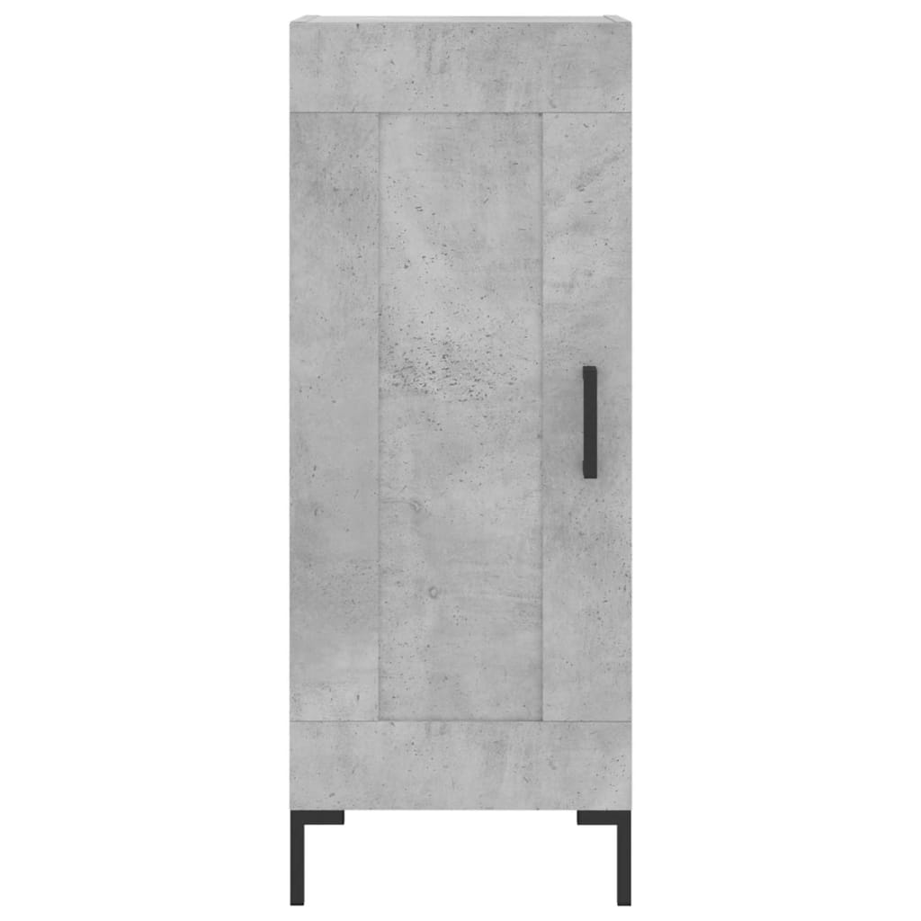 betonszürke szerelt fa magasszekrény 34,5x34x180 cm