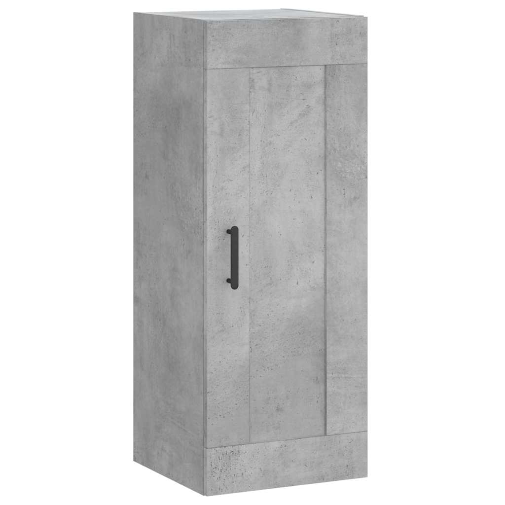 betonszürke szerelt fa magasszekrény 34,5x34x180 cm