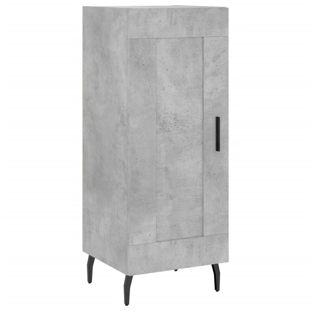betonszürke szerelt fa magasszekrény 34,5x34x180 cm