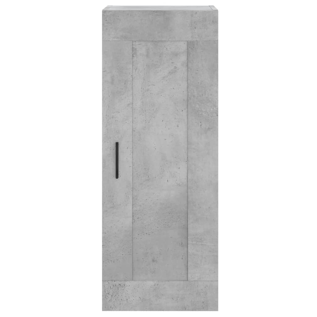 betonszürke szerelt fa magasszekrény 34,5x34x180 cm