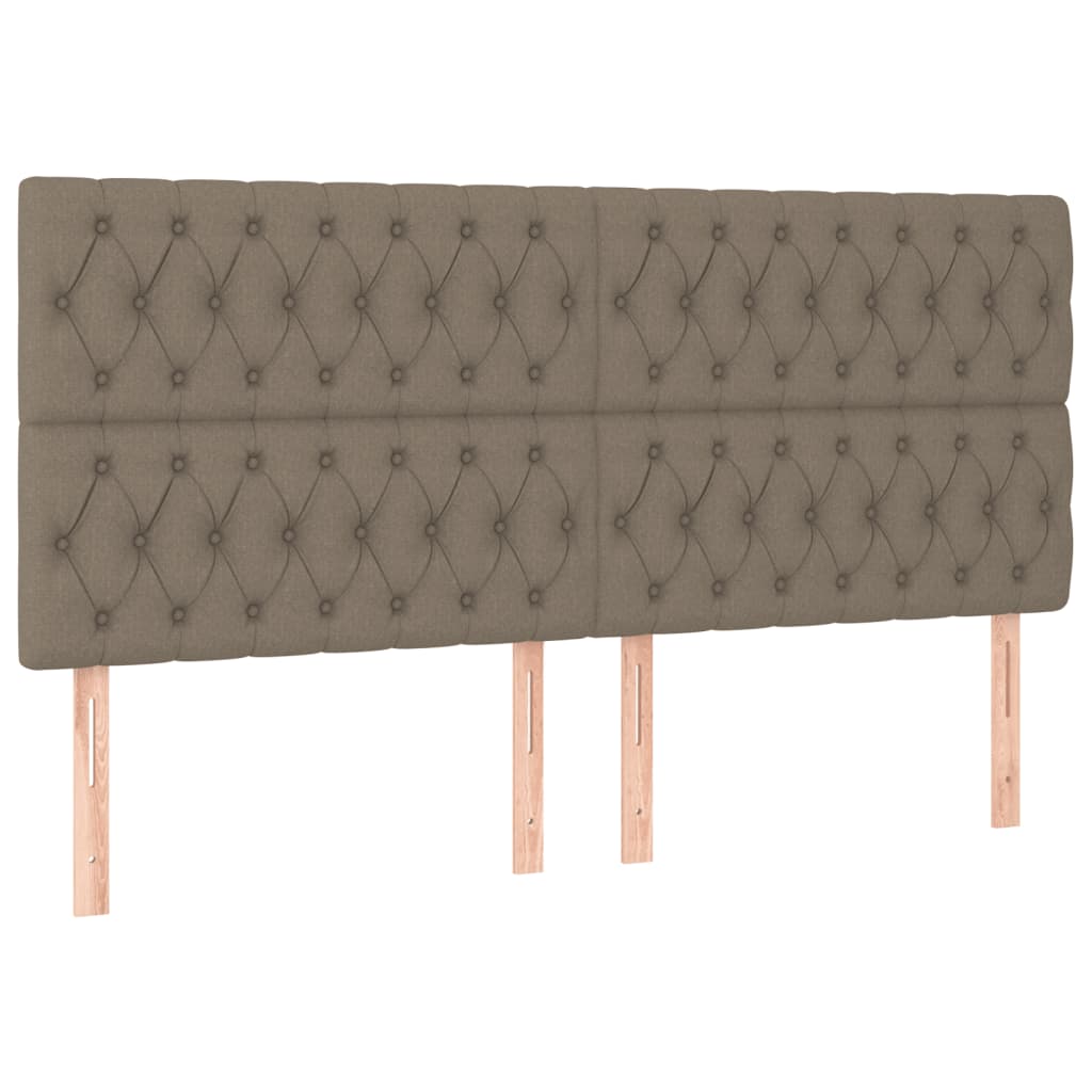 tópszínű szövet rugós ágy matraccal 180 x 200 cm