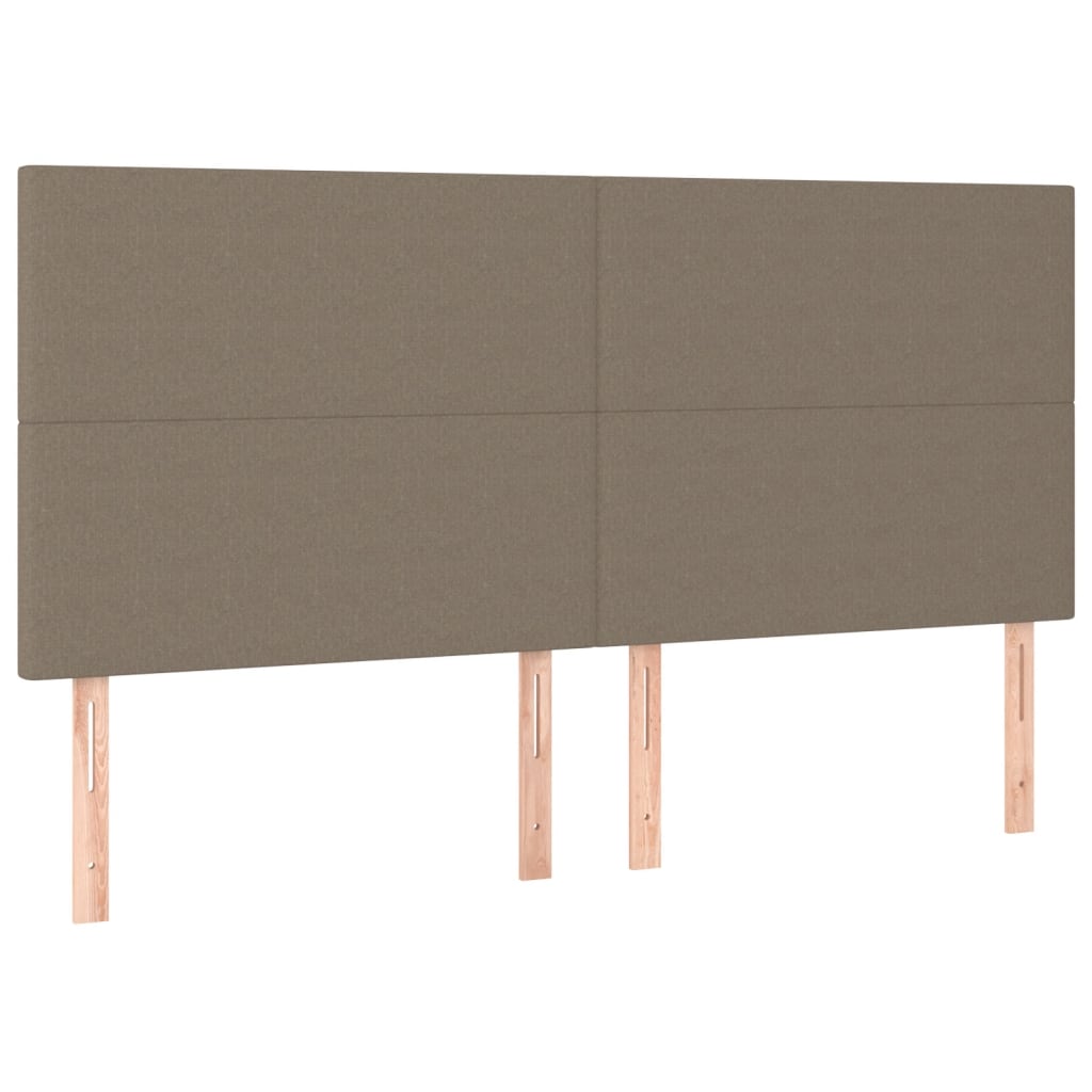 tópszínű szövet rugós ágy matraccal 200 x 200 cm