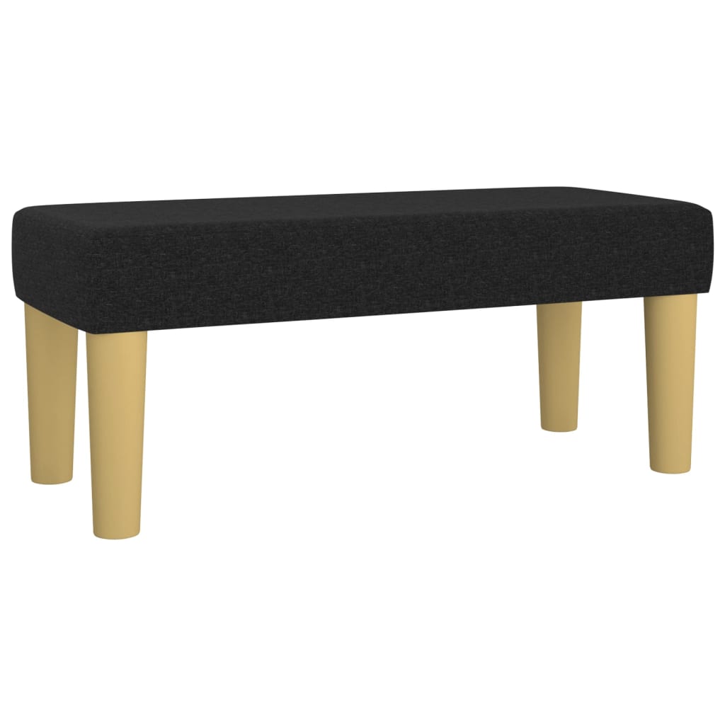 fekete szövet rugós ágy matraccal 100 x 200 cm