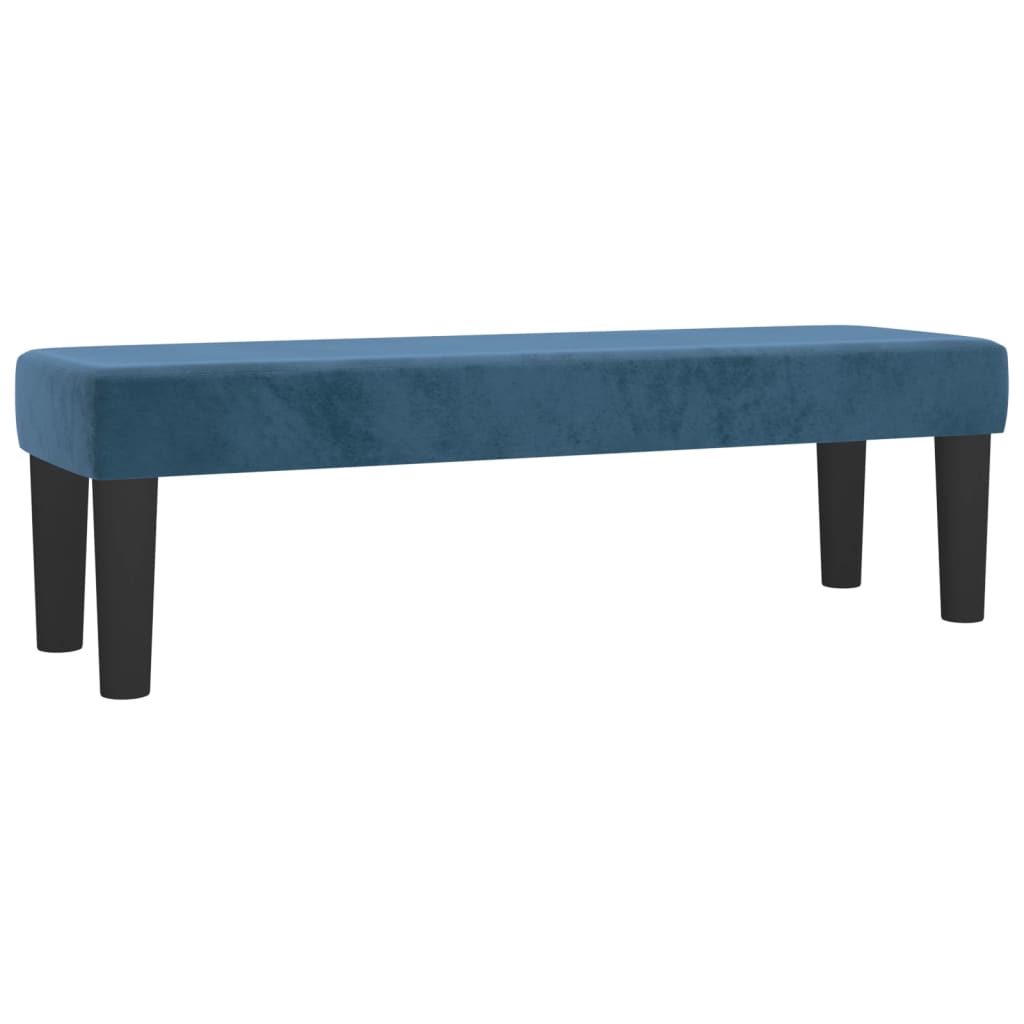 sötétkék bársony rugós ágy matraccal 200x200 cm