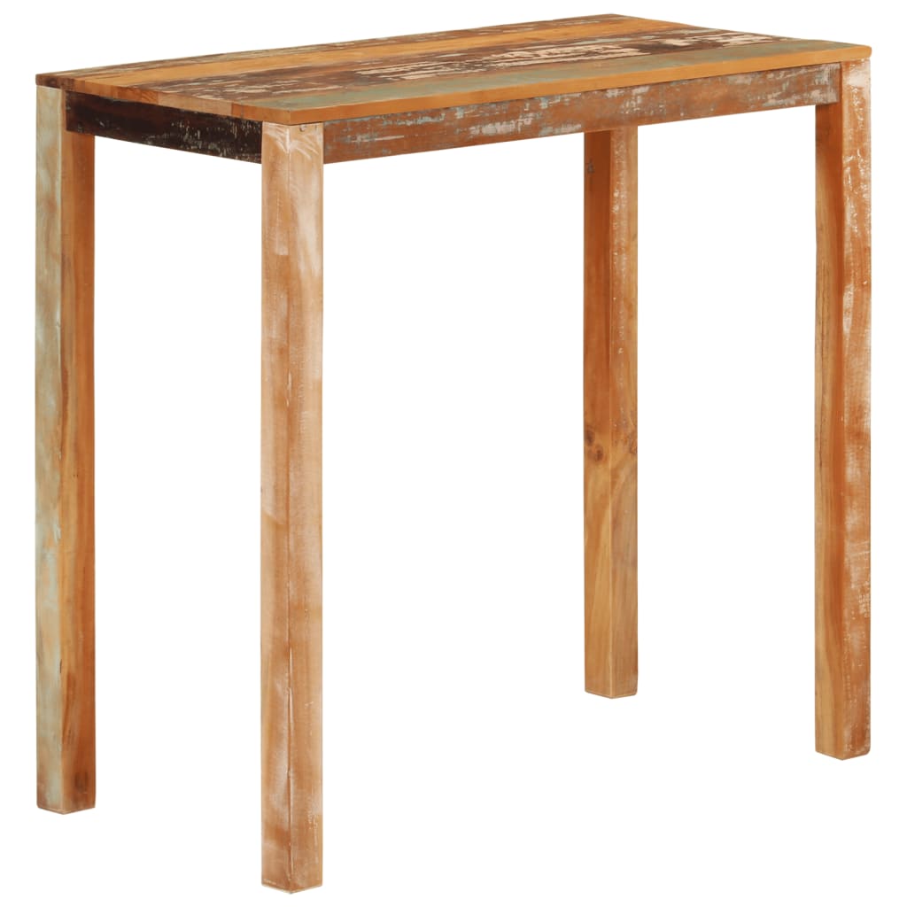 tömör újrahasznosított fa bárasztal 112 x 55 x 108 cm