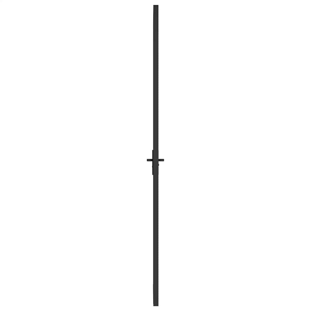 fekete matt üveg és alumínium beltéri ajtó 102,5 x 201,5 cm