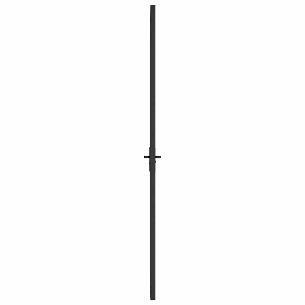 fekete ESG üveg és alumínium beltéri ajtó 93 x 201,5 cm