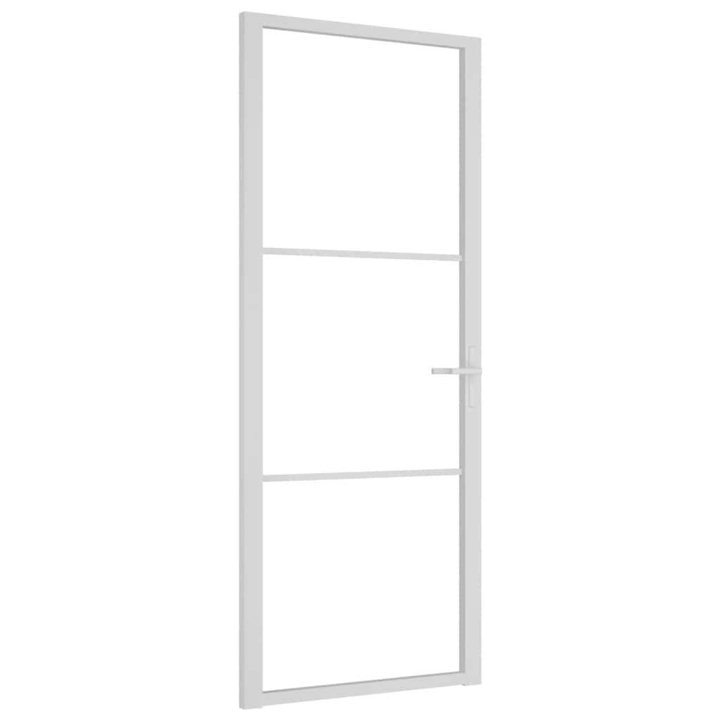 fehér ESG üveg és alumínium beltéri ajtó 83 x 201,5 cm