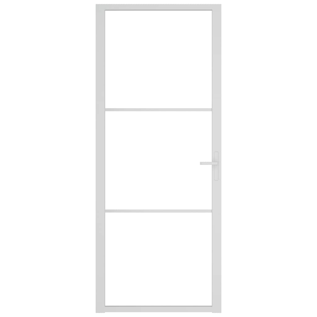 fehér ESG üveg és alumínium beltéri ajtó 83 x 201,5 cm