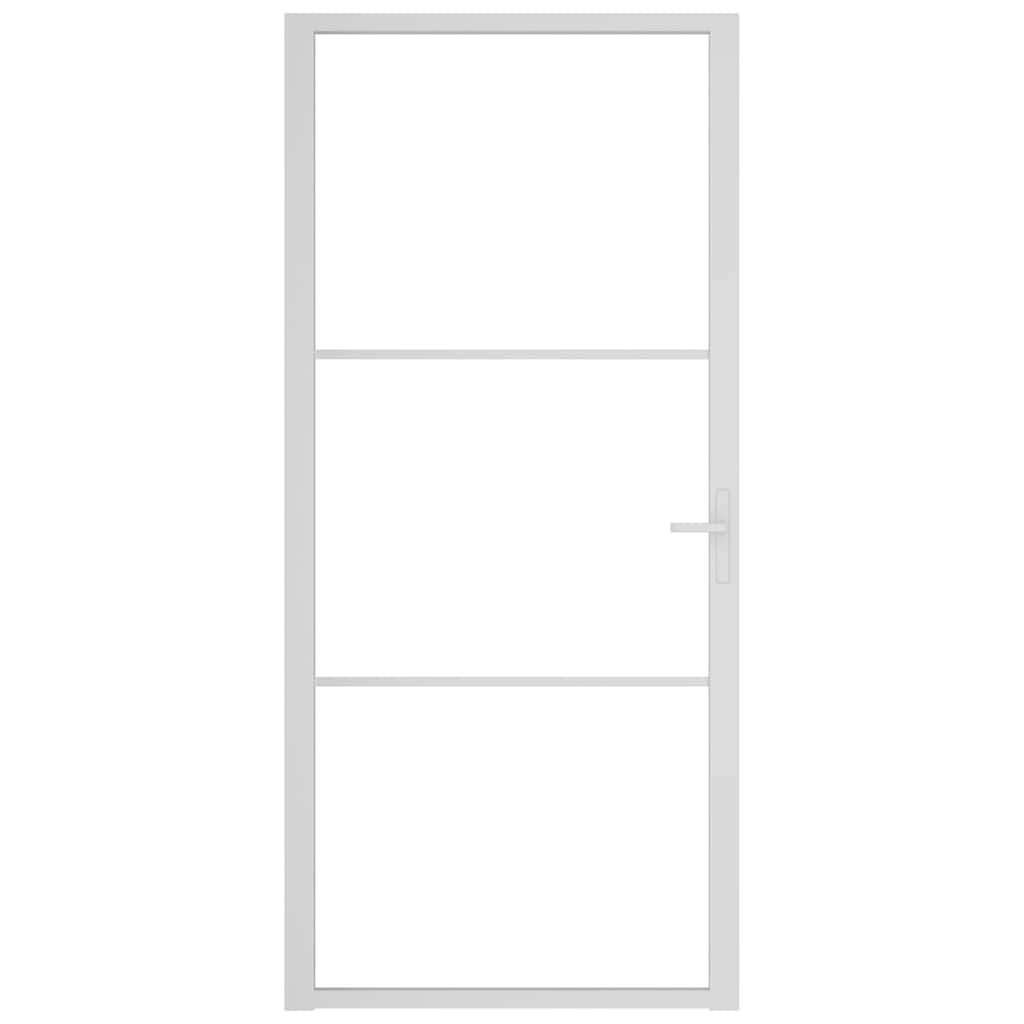 fehér ESG üveg és alumínium beltéri ajtó 93 x 201,5 cm
