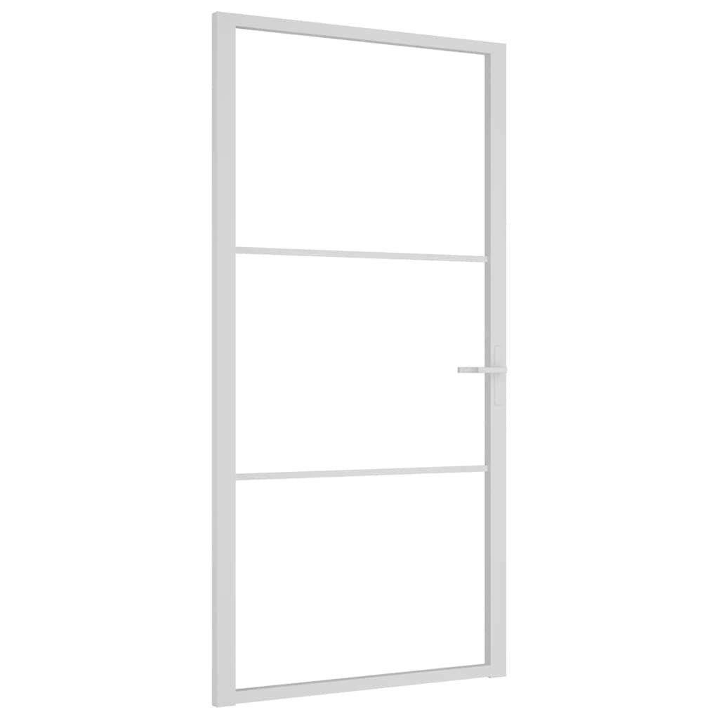 fehér ESG üveg és alumínium beltéri ajtó 102,5 x 201,5 cm