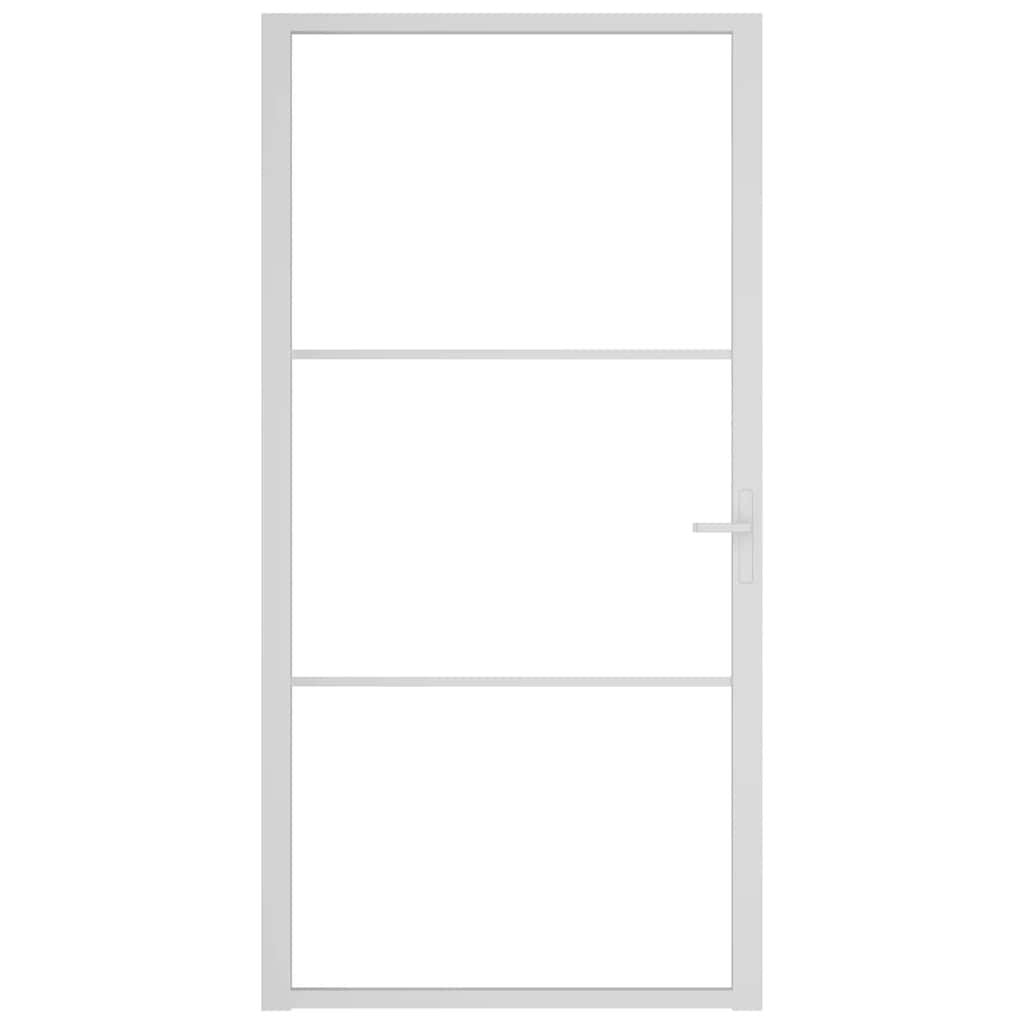fehér ESG üveg és alumínium beltéri ajtó 102,5 x 201,5 cm