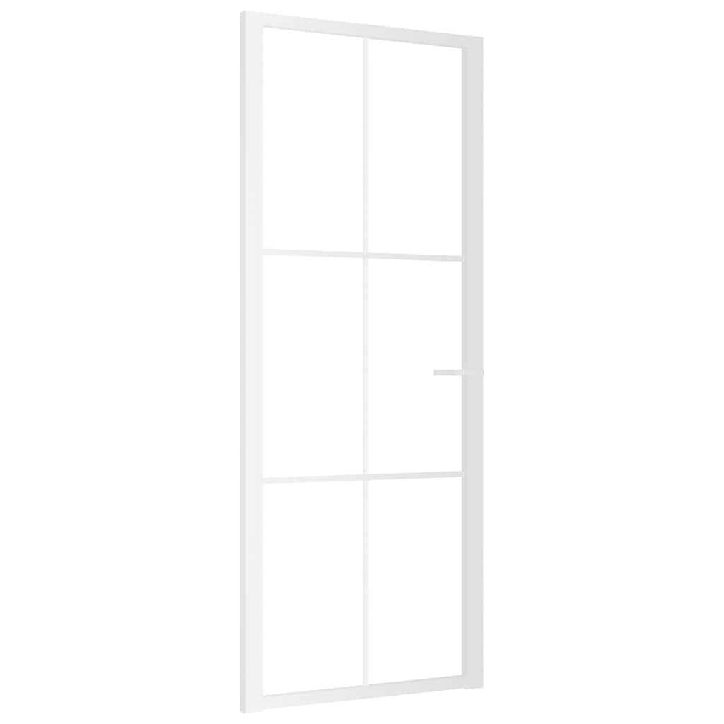 fehér ESG üveg és alumínium beltéri ajtó 83 x 201,5 cm