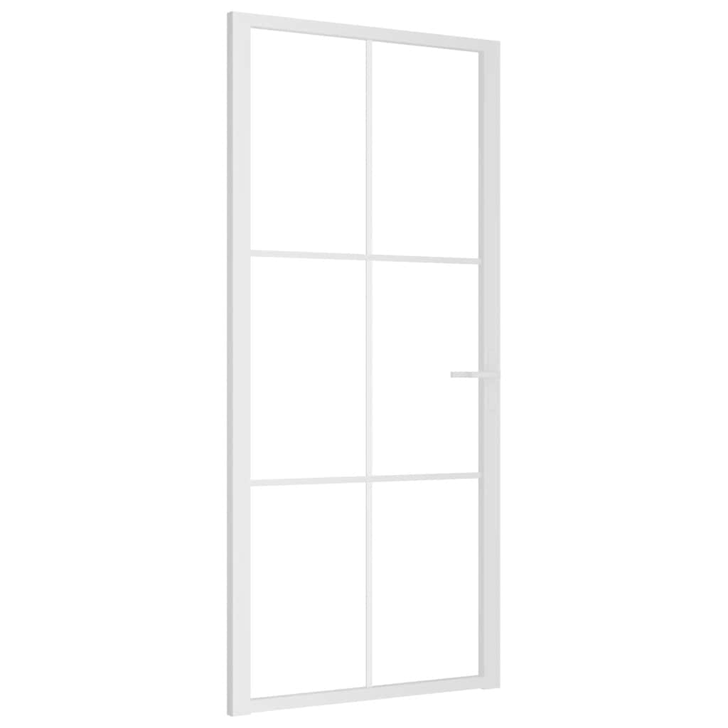 fehér ESG üveg és alumínium beltéri ajtó 93 x 201,5 cm