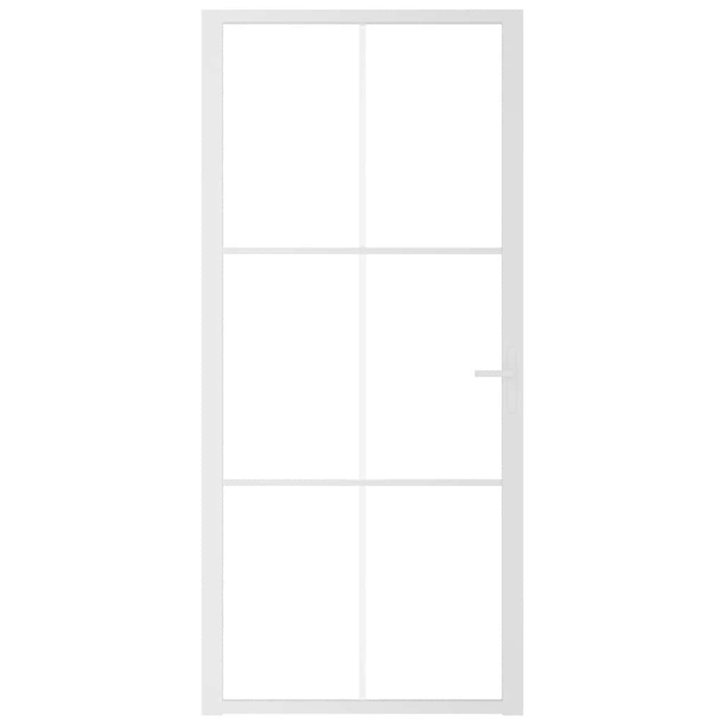fehér ESG üveg és alumínium beltéri ajtó 93 x 201,5 cm