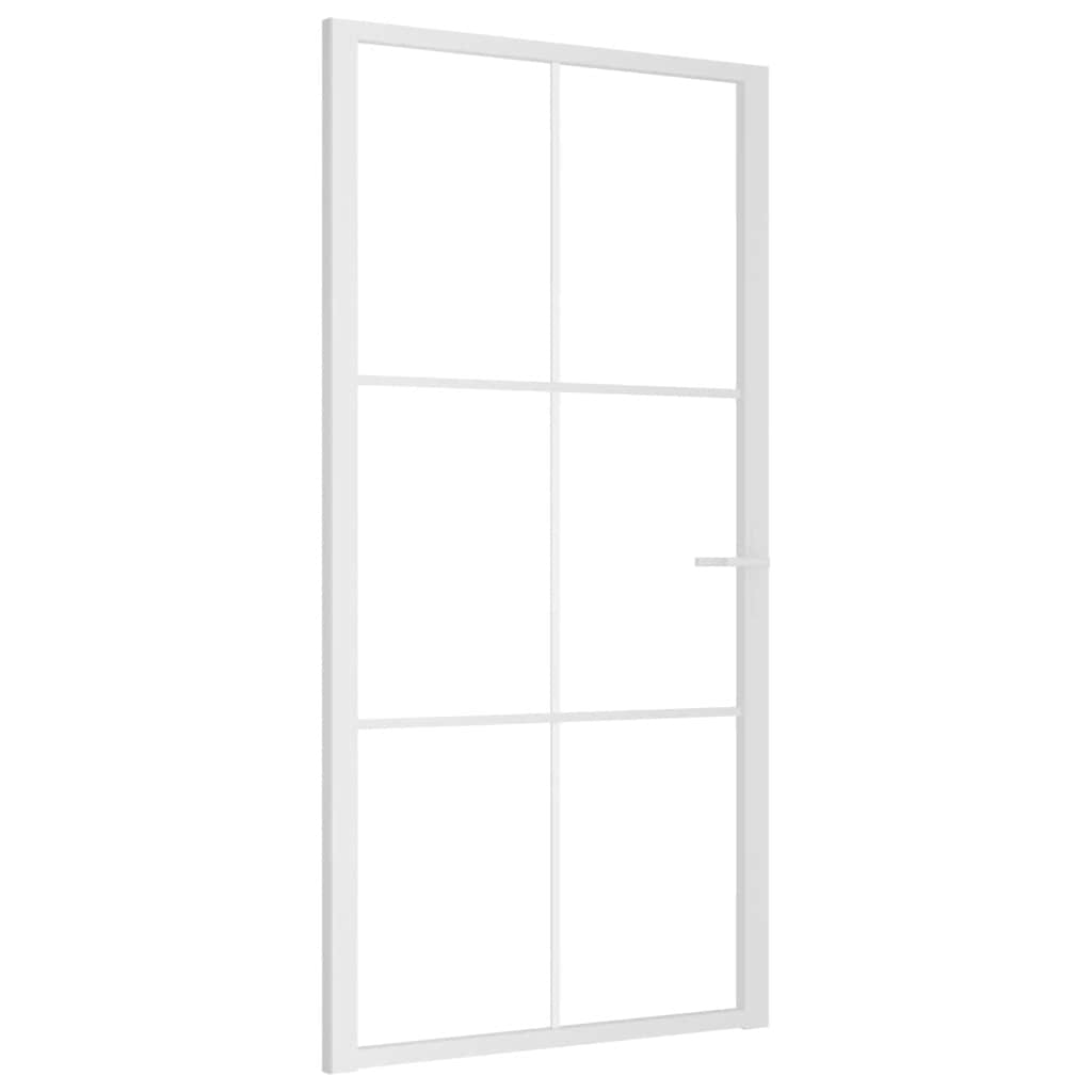 fehér ESG üveg és alumínium beltéri ajtó 102,5 x 201,5 cm