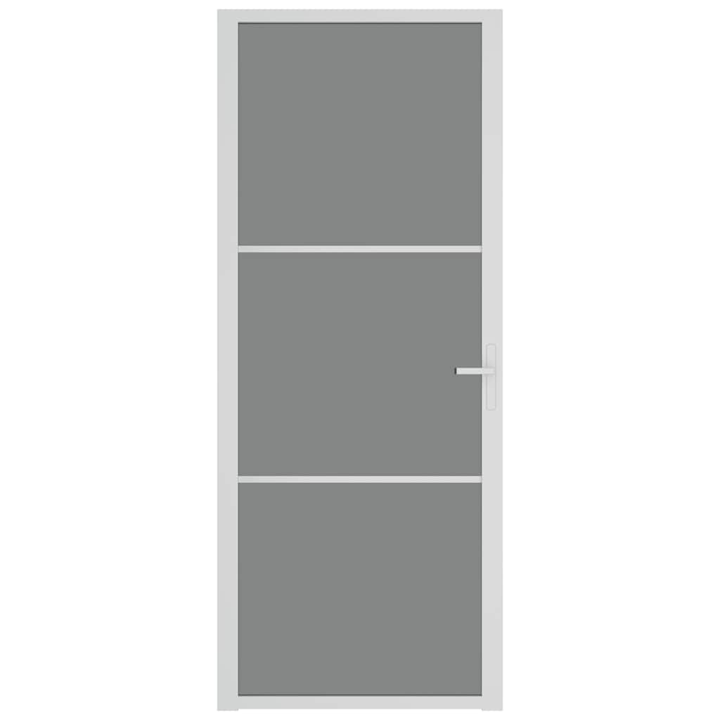 fehér ESG üveg és alumínium beltéri ajtó 83 x 201,5 cm