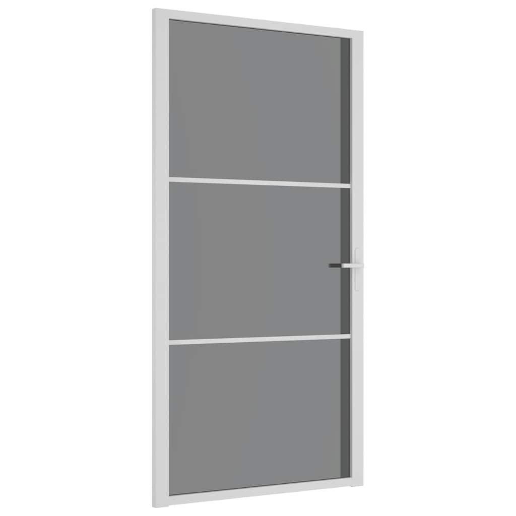 fehér ESG üveg és alumínium beltéri ajtó 102,5 x 201,5 cm