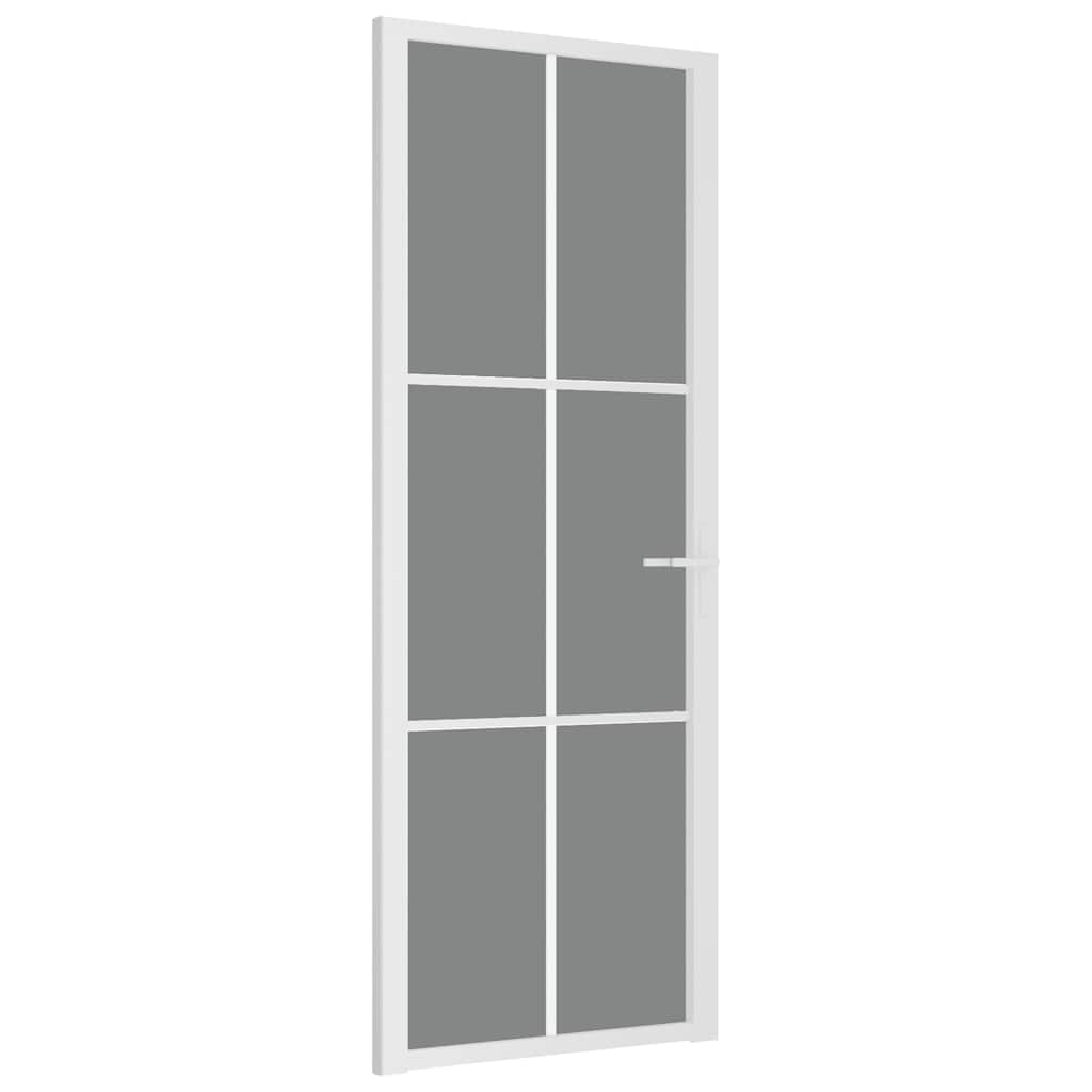 fehér ESG üveg és alumínium beltéri ajtó 76 x 201,5 cm