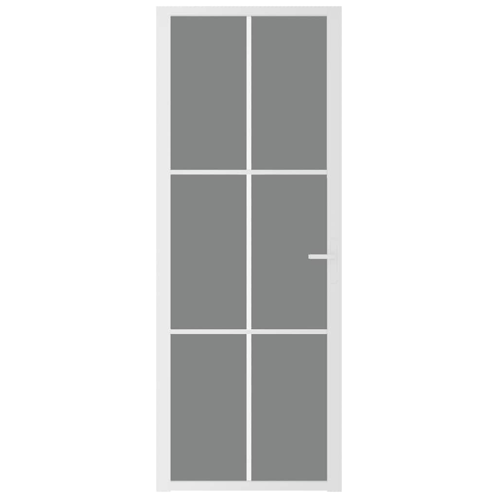 fehér ESG üveg és alumínium beltéri ajtó 76 x 201,5 cm