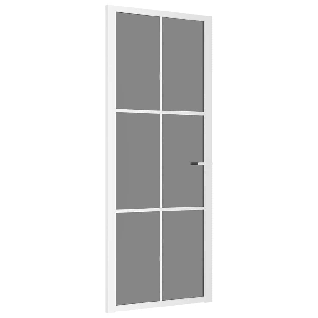 fehér ESG üveg és alumínium beltéri ajtó 83 x 201,5 cm