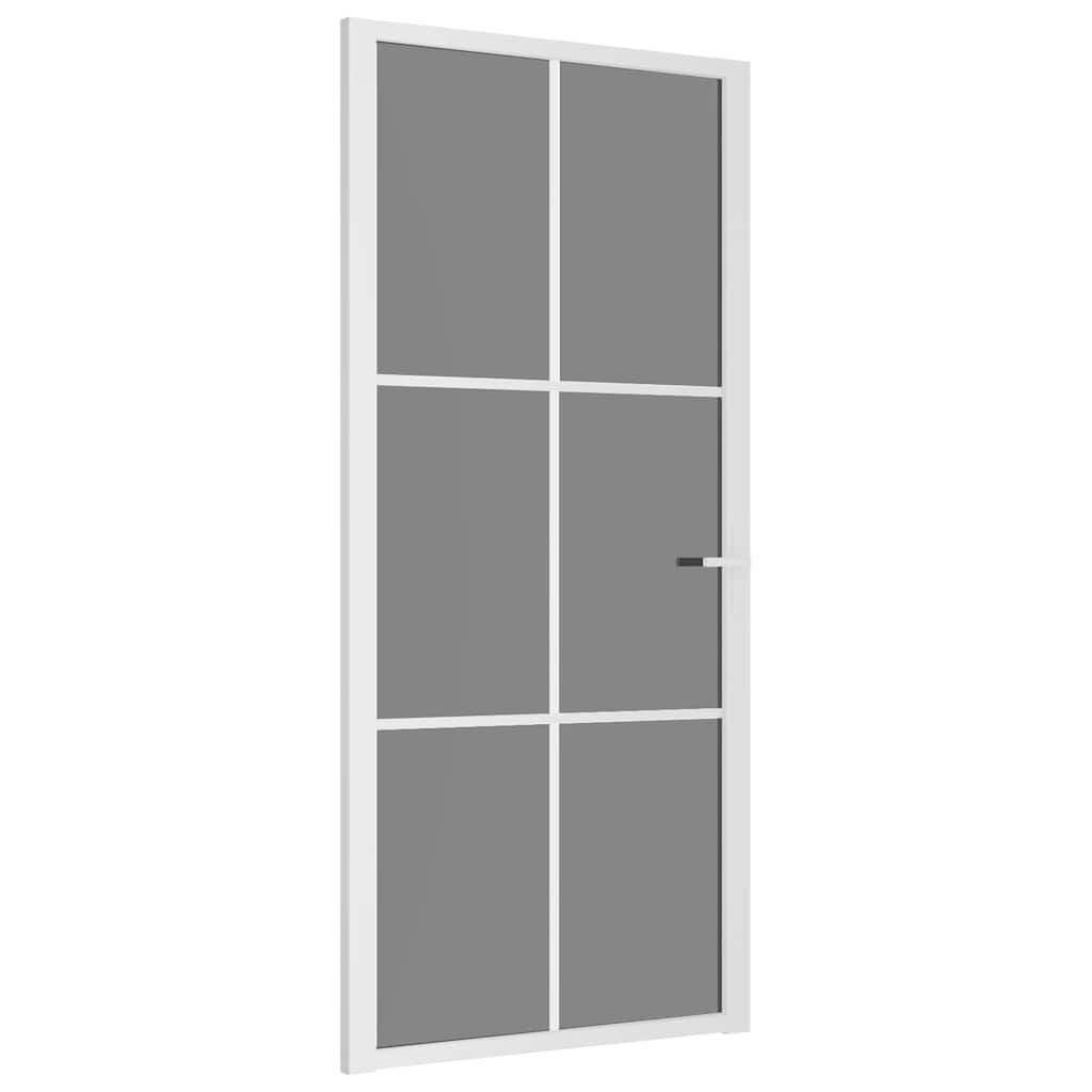 fehér ESG üveg és alumínium beltéri ajtó 93 x 201,5 cm