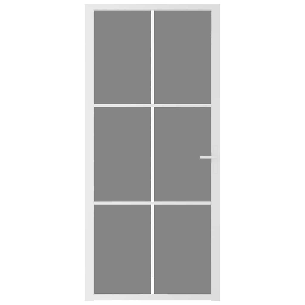 fehér ESG üveg és alumínium beltéri ajtó 93 x 201,5 cm